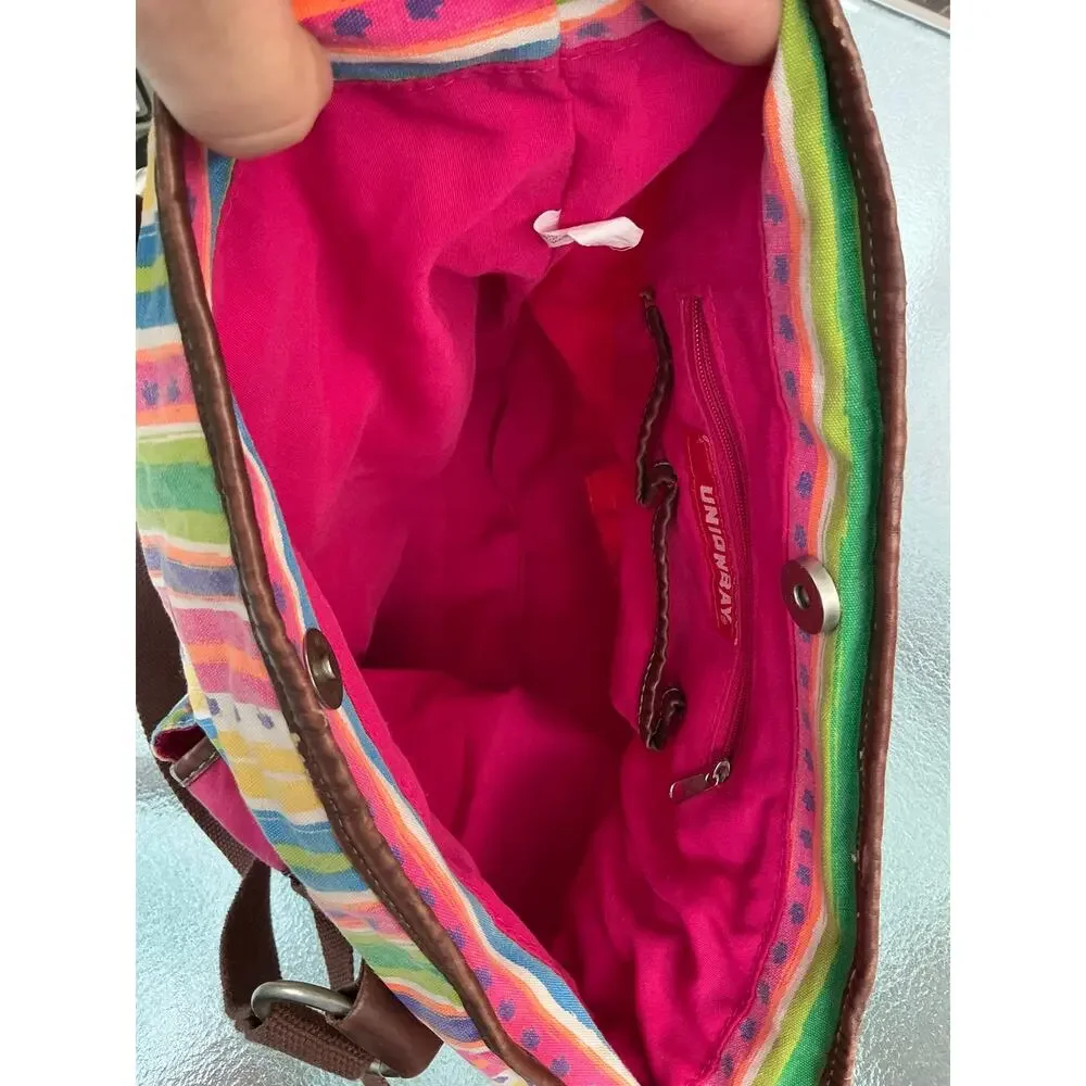 Unionbay Multicolor Striped Canvas Tote Bag